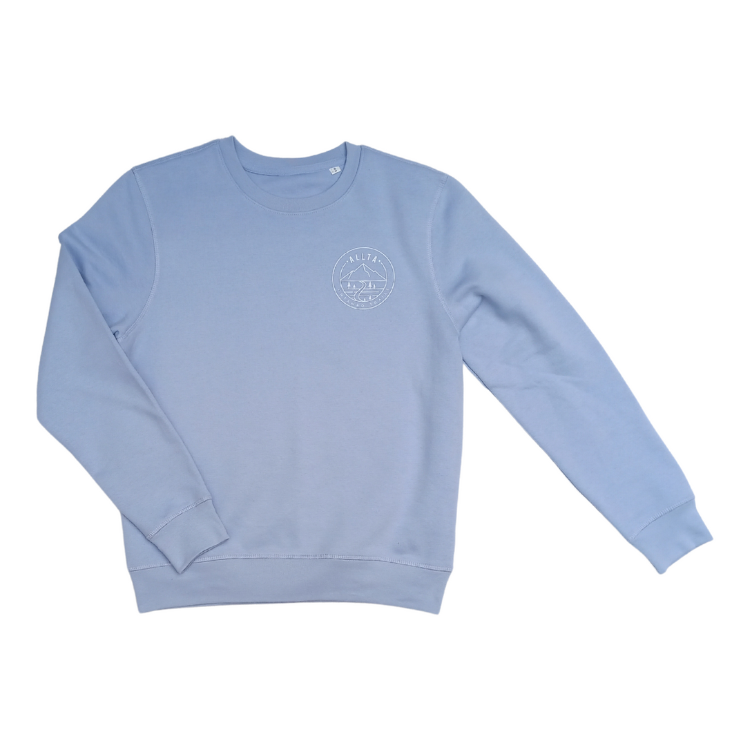 Unisex Double Mountain Organic Cotton Sweatshirt - Serene Blue