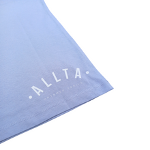 Load image into Gallery viewer, Women's Double Mountain Organic Cotton T-shirt - Serene Blue