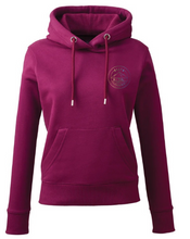 Load image into Gallery viewer, Women's Double Mountain Organic Cotton Hoodie - Burgundy