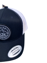 Load image into Gallery viewer, Mountain Trucker Cap - Black/White