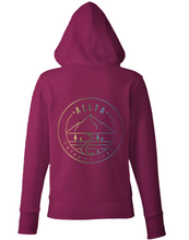 Load image into Gallery viewer, Women's Double Mountain Organic Cotton Hoodie - Burgundy
