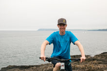 Load image into Gallery viewer, Men's Causeway Recycled Riding Tech Tee - Electric Blue