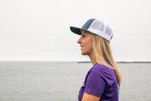 Load image into Gallery viewer, Mountain Trucker Cap - Navy/White
