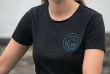 Load image into Gallery viewer, Women's Double Mountain Recycled Riding Tech Tee - Black
