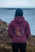 Load image into Gallery viewer, Women&#39;s Double Mountain Organic Cotton Hoodie - Burgundy
