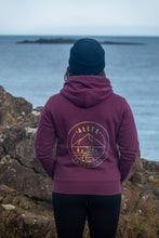 Load image into Gallery viewer, Women's Double Mountain Organic Cotton Hoodie - Burgundy