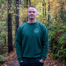 Load image into Gallery viewer, Unisex Double Mountain Organic Cotton Sweatshirt - Bottle Green