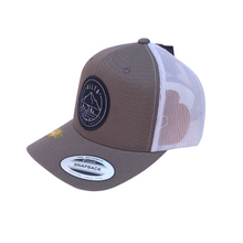 Load image into Gallery viewer, Mountain Trucker Cap - Grey/White
