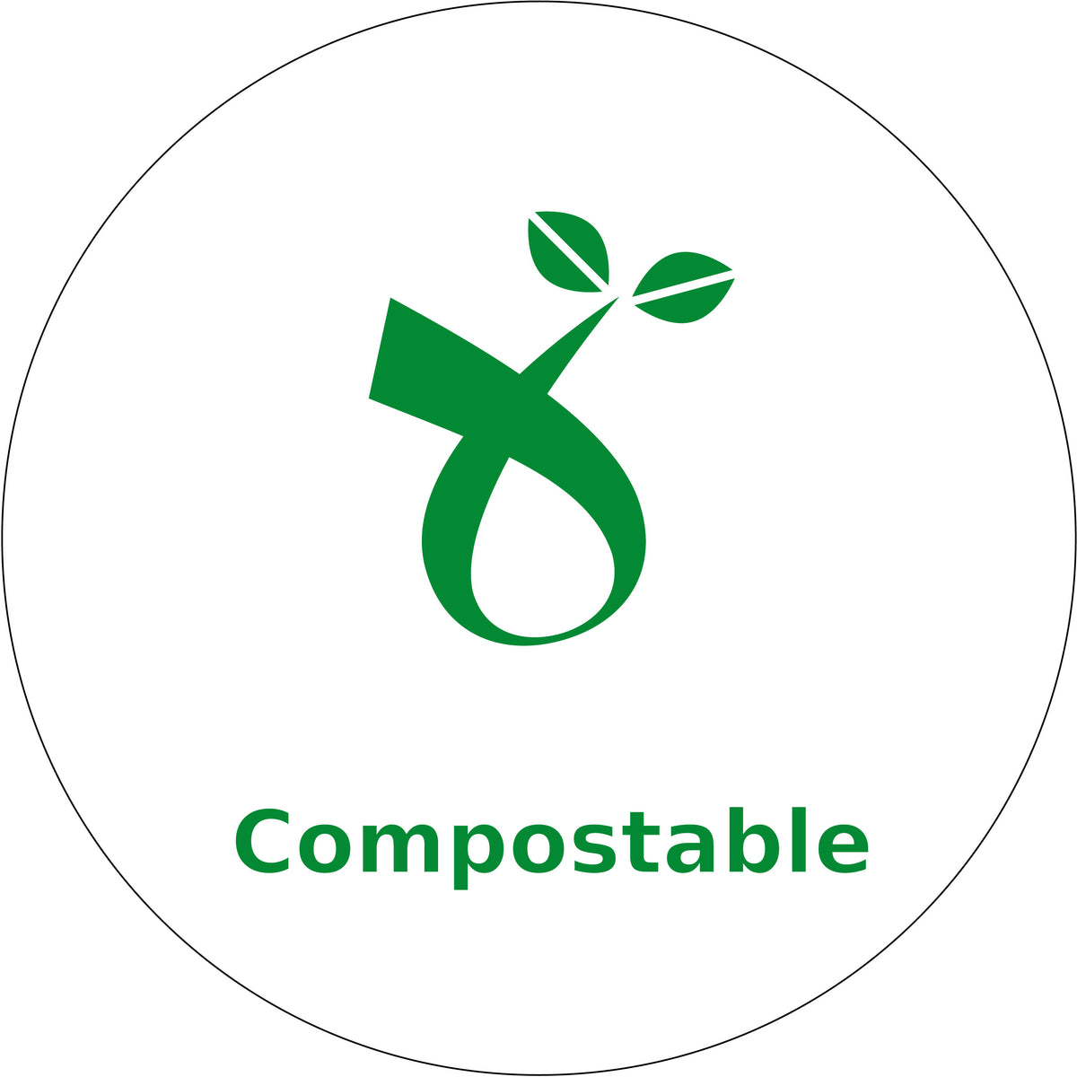 Green symbol for compostable materials. Allta
