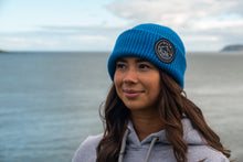 Load image into Gallery viewer, Trail Side Wind-Resistant Recycled Patch Beanie - Cobalt
