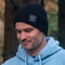 Load image into Gallery viewer, Berm Waffle Organic Cotton Beanie - Black
